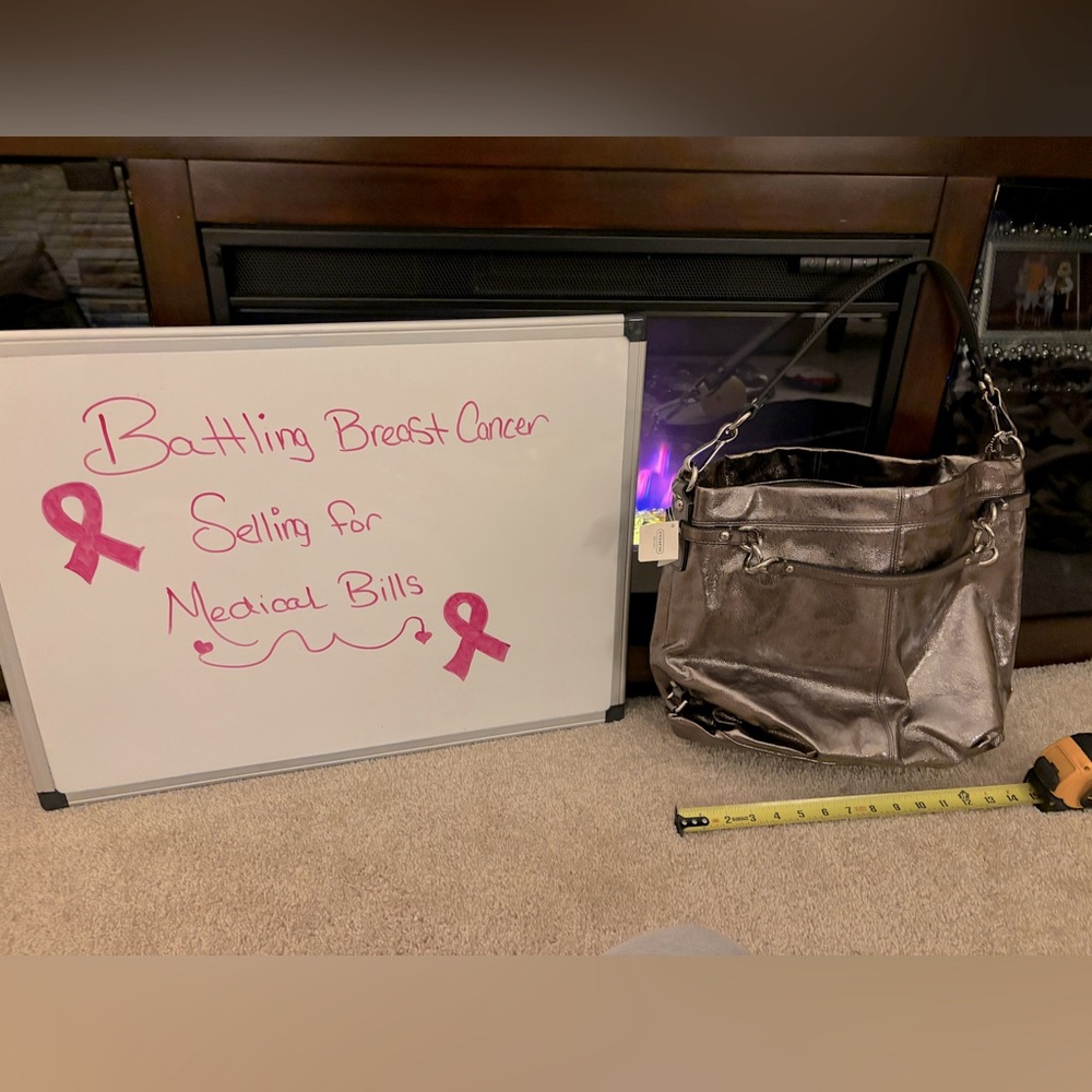 New Coach handbag! Metalic gold.